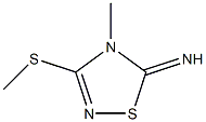 1,2,4-Thiadiazol-5(4H)-imine,4-methyl-3-(methylthio)-(9CI) Struktur