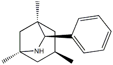 6-Azabicyclo[3.2.1]octane,1,3,5-trimethyl-7-phenyl-,(1R,3R,5S,7S)-rel-(9CI) Struktur