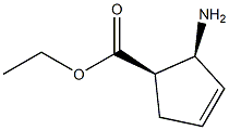 3-Cyclopentene-1-carboxylicacid,2-amino-,ethylester,(1R,2S)-rel-(9CI) Struktur