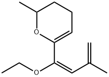 2H-Pyran,6-[(1E)-1-ethoxy-3-methyl-1,3-butadienyl]-3,4-dihydro-2-methyl-(9CI) Struktur