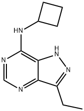 1H-Pyrazolo[4,3-d]pyrimidin-7-amine,N-cyclobutyl-3-ethyl-(9CI) Struktur