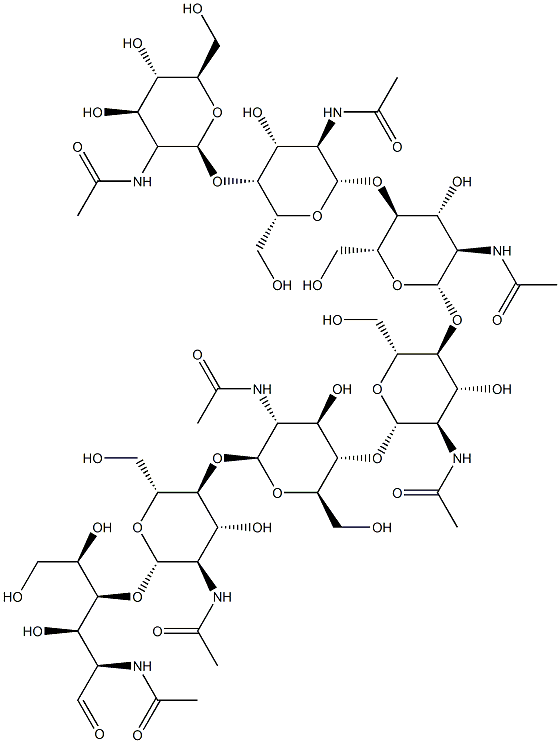 HEPTA-N-ACETYLCHITOHEPTAOSE Struktur