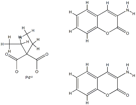 PALLADIUM(II),BIS(2-OXO-2H-1-BENZOPYRAN-3-YLAMMINE)(DIETHYLMALONATO)-,(Z) Struktur