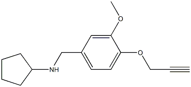 N-cyclopentyl-N-[3-methoxy-4-(2-propynyloxy)benzyl]amine Struktur