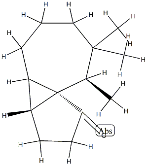 Cyclopenta[1,3]cyclopropa[1,2]cyclohepten-1(2H)-one, octahydro-7,7,8b-trimethyl-, (3aR,8aS,8bS)-rel- (9CI) Struktur