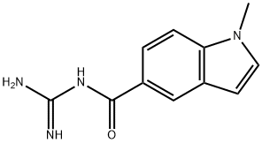 1H-Indole-5-carboxamide,N-(aminoiminomethyl)-1-methyl-(9CI) Struktur