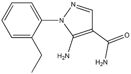 1H-Pyrazole-4-carboxamide,5-amino-1-(2-ethylphenyl)-(9CI) Struktur