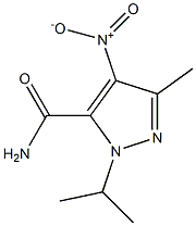 1H-Pyrazole-5-carboxamide,3-methyl-1-(1-methylethyl)-4-nitro-(9CI) Struktur