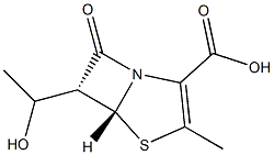 4-Thia-1-azabicyclo[3.2.0]hept-2-ene-2-carboxylicacid,6-(1-hydroxyethyl)-3-methyl-7-oxo-,(5alpha,6bta)-(9CI) Struktur