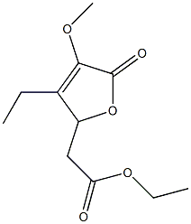 2-Furanaceticacid,3-ethyl-2,5-dihydro-4-methoxy-5-oxo-,ethylester,rel-(+)-(9CI) Struktur