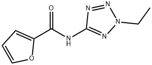 2-Furancarboxamide,N-(2-ethyl-2H-tetrazol-5-yl)-(9CI) Struktur