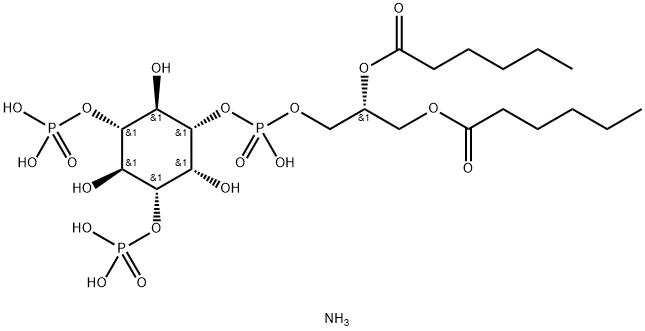 1,2-dihexanoyl-sn-glycero-3-phospho-(1'-Myo-inositol-3',5'-bisphosphate) (aMMoniuM salt) Struktur