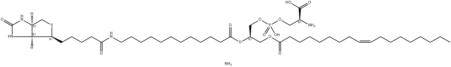 1-oleoyl-2-(12-biotinyl(aMinododecanoyl))-sn-glycero-3-phospho-L-serine (aMMoniuM salt) Struktur