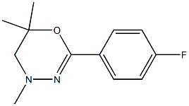 4H-1,3,4-Oxadiazine,2-(p-fluorophenyl)-5,6-dihydro-4,6,6-trimethyl-(8CI) Struktur