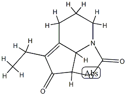 1H-2-Oxa-7a-azacyclopent[cd]indene-1,3(5H)-dione,  4-ethyl-2a,6,7,7b-tetrahydro-,  (2aS-cis)-  (9CI) Struktur