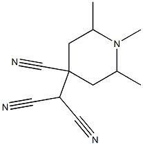 4-Piperidinemalononitrile,4-cyano-1,2,6-trimethyl-(8CI) Struktur