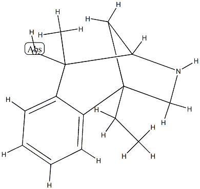 1,4-Methano-1H-3-benzazepin-5-ol,1bta-ethyl-2,3,4bta,5-tetrahydro-5bta-methyl-(8CI) Struktur