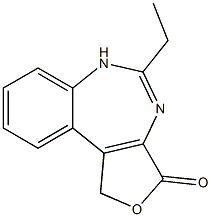 3H-Furo[3,4-d][1,3]benzodiazepin-3-one,5-ethyl-1,4-dihydro-(8CI) Struktur