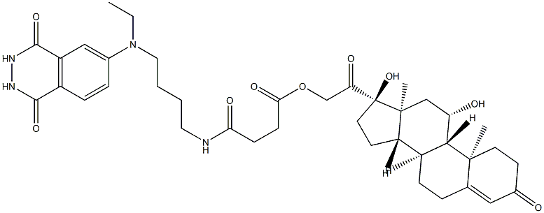 cortisol-21-hemisuccinate-aminobutylethylisoluminol Struktur