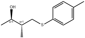 2-Butanol,3-methyl-4-[(4-methylphenyl)thio]-,(2R,3R)-rel-(9CI) Struktur