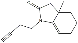 2H-Indol-2-one,1-(3-butynyl)-1,3,3a,4,5,6-hexahydro-3a-methyl-(9CI) Struktur