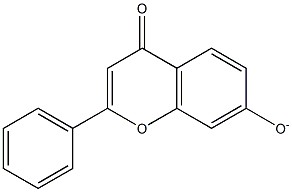 4H-1-Benzopyran-4-one,7-hydroxy-2-phenyl-,ion(1-)(9CI) Struktur