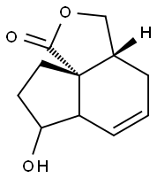 1H,3H-Indeno[3a,4-c]furan-1-one,3a,4,6a,7,8,9-hexahydro-7-hydroxy-,(3aR,9aR)-rel-(9CI) Struktur