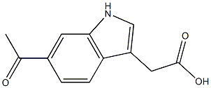 1H-Indole-3-aceticacid,6-acetyl-(9CI) Struktur