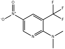 Dimethyl-(5-nitro-3-trifluoromethyl-pyridin-2-yl)-amine Struktur