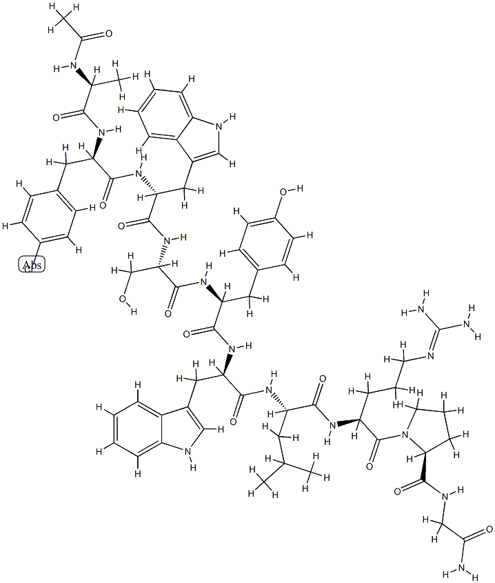 LHRH, N-Ac-Ala(1)-(4-Cl-Phe)(2)-Trp(3,6)- Struktur