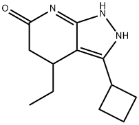 6H-Pyrazolo[3,4-b]pyridin-6-one,3-cyclobutyl-4-ethyl-1,2,4,5-tetrahydro-(9CI) Struktur