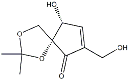 1,3-Dioxaspiro[4.4]non-7-en-6-one, 9-hydroxy-7-(hydroxymethyl)-2,2-dimethyl-, (5R,9R)-rel- (9CI) Struktur