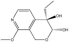 1H-Pyrano[3,4-c]pyridine-3,4-diol, 4-ethyl-3,4-dihydro-8-methoxy-, (3R,4R)-rel- (9CI) Struktur