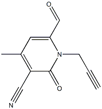 3-Pyridinecarbonitrile,6-formyl-1,2-dihydro-4-methyl-2-oxo-1-(2-propynyl)-(9CI) Struktur