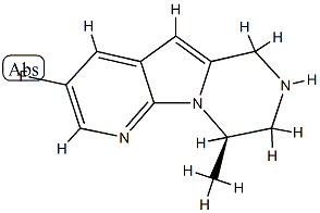 (9R)-3-Fluoro-6,7,8,9-tetrahydro-9-methylpyrido[3′,2′:4,5]pyrrolo[1,2-a]pyrazine Struktur