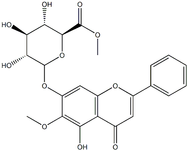 Oroxylin A 7-O-beta-D-glucuronide methyl ester Struktur