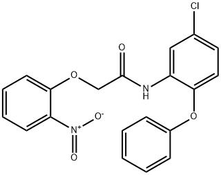 N-(5-chloro-2-phenoxyphenyl)-2-(2-nitrophenoxy)acetamide Struktur