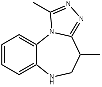 5,6-Dihydro-1,4-dimethyl-4H-[1,2,4]triazolo[4,3-a][1,5]benzodiazepine Struktur