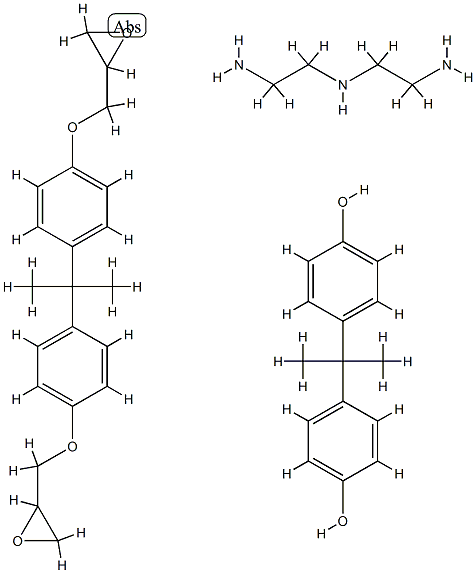 diglycidyl ether derivative/ diethylenetriamine adduct Struktur