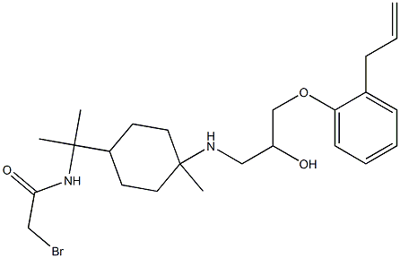 bromoacetylalprenololmenthane Struktur