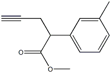 Benzeneacetic acid, 3-?methyl-?α-?2-?propyn-?1-?yl-?, methyl ester Struktur