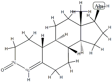 13C2-17β-Nandrolone Struktur