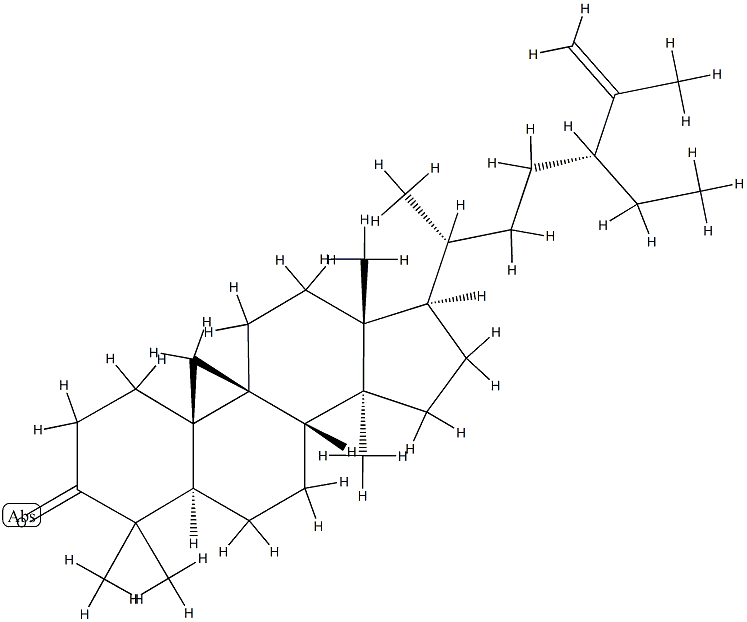 (24R)-24-Ethyl-9β,19-cyclo-5α-lanost-25-en-3-one Struktur