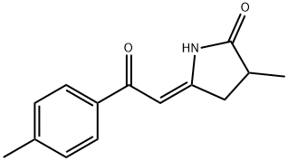 (5Z)-3-Methyl-5-[2-(4-methylphenyl)-2-oxoethylidene]-2-pyrrolidinone Struktur