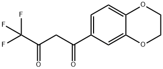 1-(2,3-dihydro-1,4-benzodioxin-6-yl)-4,4,4-trifluorobutane-1,3-dione Struktur