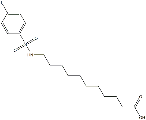 N-11-(4-iodophenylsulfonamide)undecanoic acid Struktur