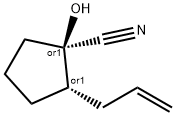 Cyclopentanecarbonitrile, 1-hydroxy-2-(2-propenyl)-, (1R,2S)-rel- (9CI) Struktur