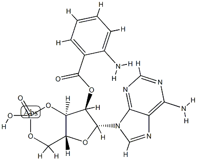 2'-O-anthraniloyl cyclic AMP Struktur