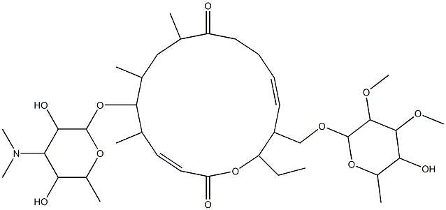 dedesosaminyl-5-O-mycaminosyl-10,11-dihydromycinamicin IV Struktur