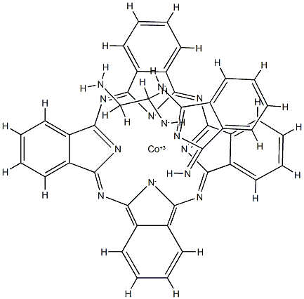 (ethylenediamine-N)(1-imino-1H-isoindol-3-aminato-N2)[29H,31H-phthalocyaninato-N29,N30,N31,N32]cobalt Struktur